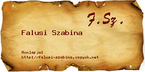 Falusi Szabina névjegykártya