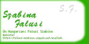 szabina falusi business card